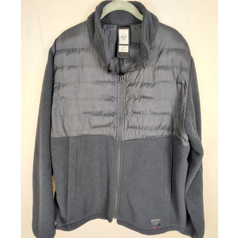 New Herschel Supply Co black hybrid sherpa jacket Size XL Utility Gorpcore